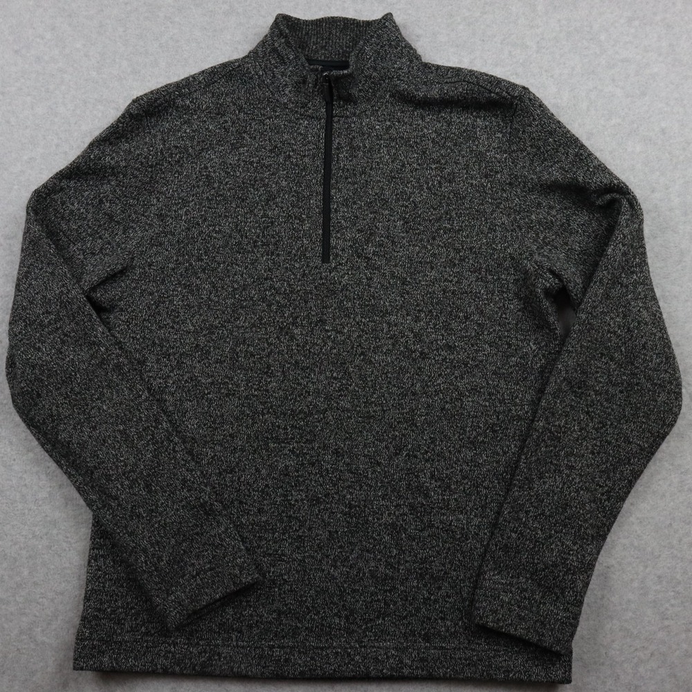 Van Heusen Sweater Mens Medium Classic Fit Flex 1/4 Zip Pullover Long Sleeve